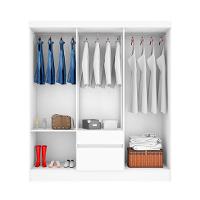 Guarda-Roupa Solteiro Sória Flex 6 Portas 2 Gavetas Branco e Rosa - 3