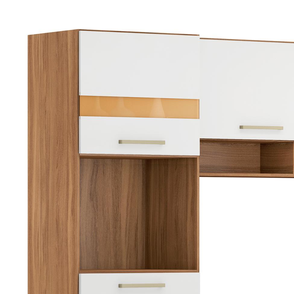 Armário de Cozinha Compacta Dama 6 Portas 1 Gaveta Amendola e Branco - 4