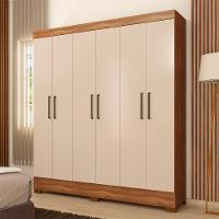 Guarda-Roupa Casal Marine 6 Portas 2 Gavetas Amendola e Off White - 1