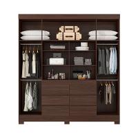 Guarda-Roupa Casal com Espelho Trevi 4 Portas 6 Gavetas Café - 1