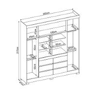 Guarda-Roupa Casal com Espelho Trevi 4 Portas 6 Gavetas Café - 3