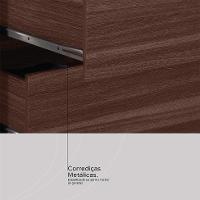 Guarda-Roupa Casal com Espelho Trevi 4 Portas 6 Gavetas Café - 8