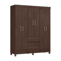 Guarda-Roupa Casal Sória 6 Portas 2 Gavetas Café - 1