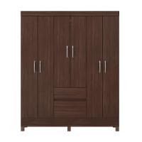 Guarda-Roupa Casal Sória 6 Portas 2 Gavetas Café - 5