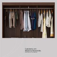 Guarda-Roupa Casal Sória 6 Portas 2 Gavetas Café - 7