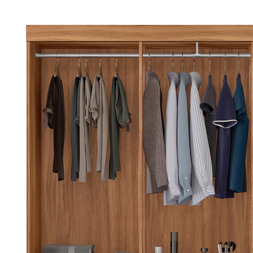 Guarda-Roupa Solteiro Sória 6 Portas 2 Gavetas Amêndola - 4