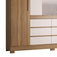 Guarda-Roupa Casal com Espelho Trevi 4 Portas 6 Gavetas Off White e Amendola - 5