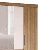 Guarda-Roupa Casal com Espelho Trevi 4 Portas 6 Gavetas Off White e Amendola - 6