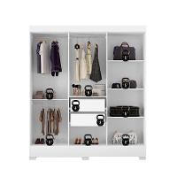 Guarda-Roupa Casal Marine 6 Portas 2 Gavetas Branco - 2