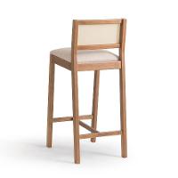 Banqueta Serena com Tela Natural Poliéster Bege e Marrom - 2