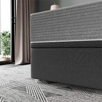 Base Box de Casal Americana Camurça Cinza