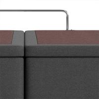 Base Box de Casal Americana Camurça Cinza - 10