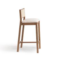 Banqueta Serena com Tela Natural Algodão Bege Claro e Marrom - 5