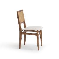 Conjunto com 2 Cadeiras Serena com Tela Nogueira Algodão Bege Claro e Marrom - 5