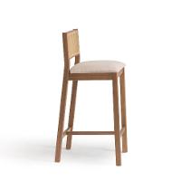 Conjunto com 2 Banquetas Serena com Tela Nogueira Poliéster Bege e Marrom - 5