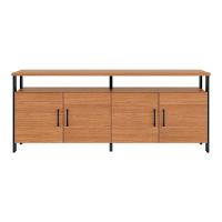 Buffet Otta 100% MDF 4 Portas Freijó e Preto