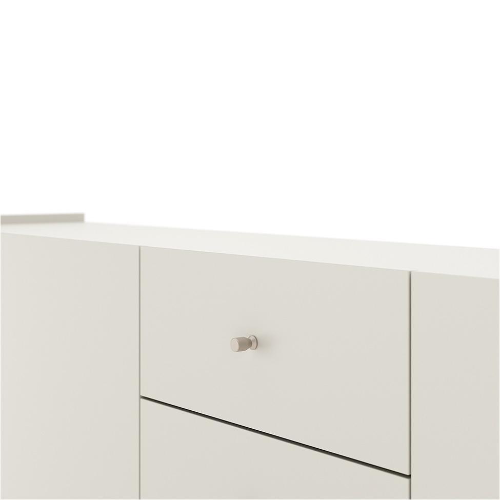 Buffet Jasper 3 Portas 3 Gavetas Off White e Champanhe - 5