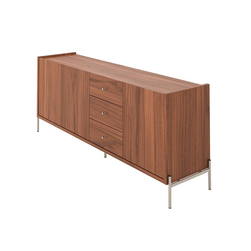 Buffet Jasper 3 Portas 3 Gavetas Canela e Champanhe - 1