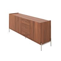 Buffet Jasper 3 Portas 3 Gavetas Canela e Champanhe - 1