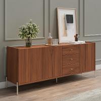 Buffet Jasper 3 Portas 3 Gavetas Canela e Champanhe - 2