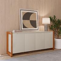Buffet Bristol 4 Portas 2 Gavetas Off White e Naturale