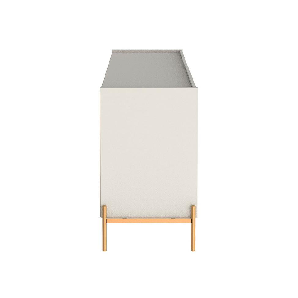 Buffet Jasper 3 Portas 3 Gavetas Off White e Dourado - 7