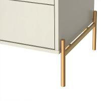 Buffet Jasper 3 Portas 3 Gavetas Off White e Dourado - 5