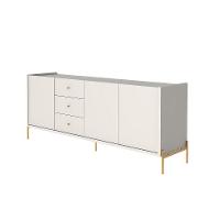 Buffet Jasper 3 Portas 3 Gavetas Off White e Dourado - 6