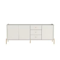 Buffet Jasper 3 Portas 3 Gavetas Off White e Dourado - 8