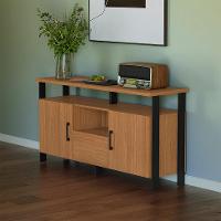 Buffet Amal 100% MDF 2 Portas 1 Gaveta Freijó e Preto - 6