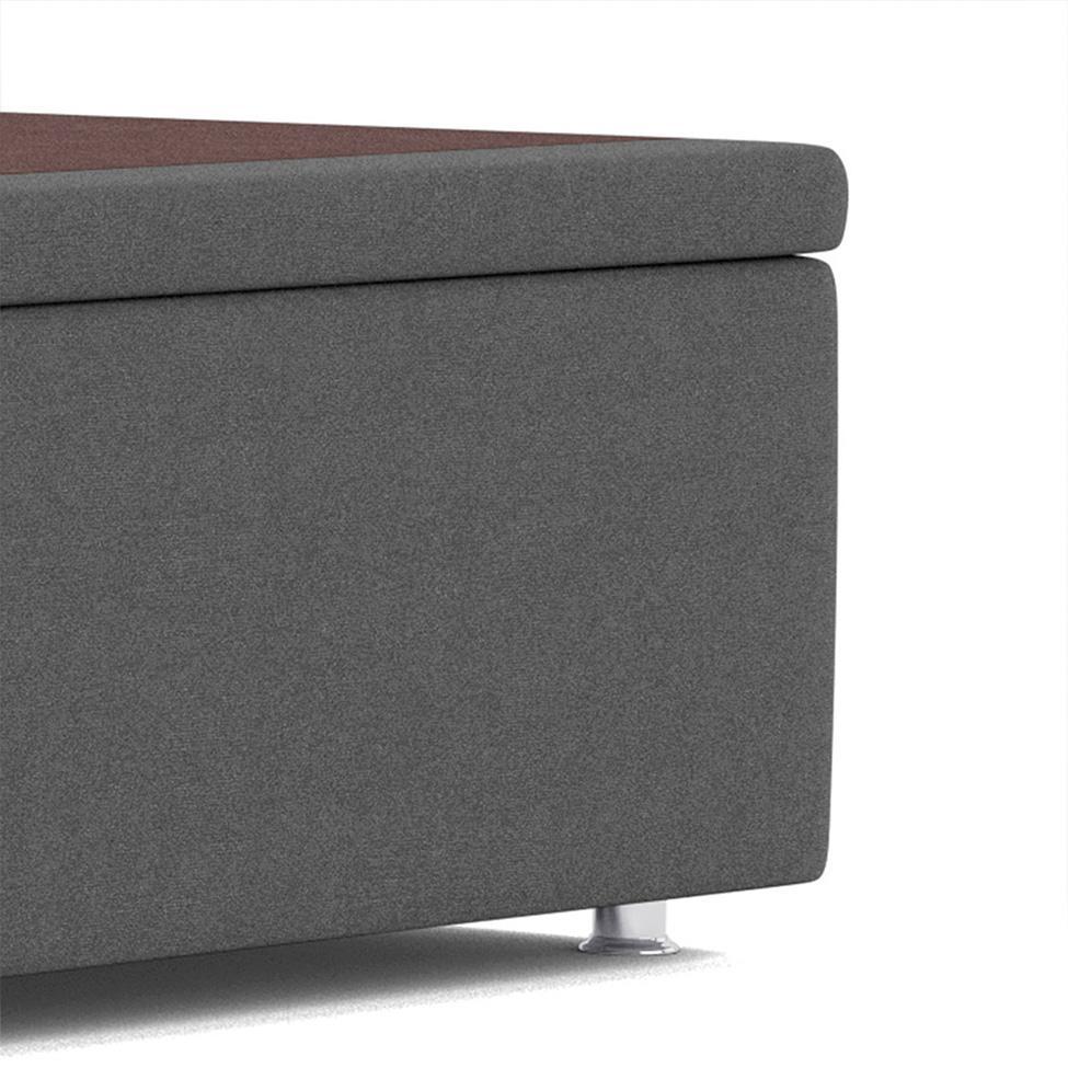 Base Box Queen Americana Camurça Cinza - 8