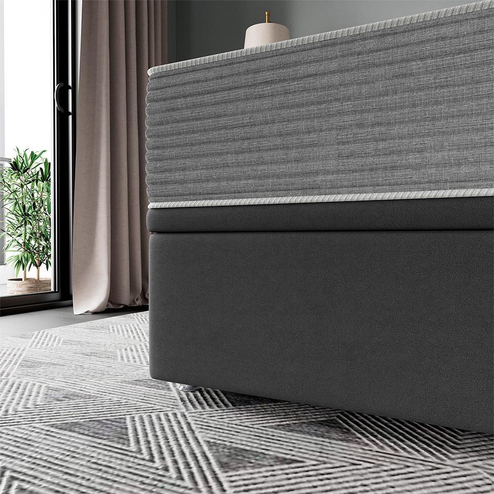 Base Box Super King Americana Camurça Cinza - 4