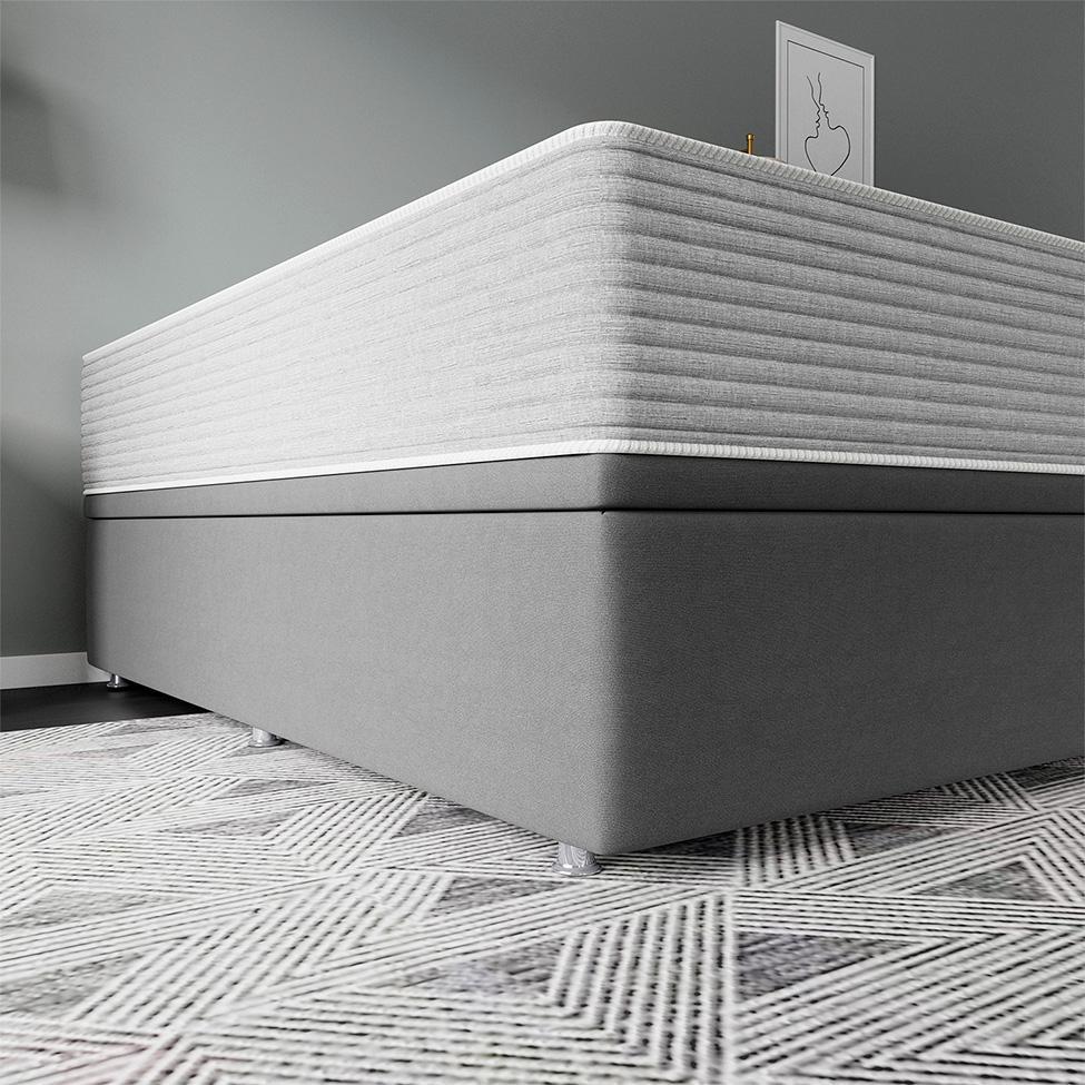 Base Box Super King Americana Camurça Cinza - 5