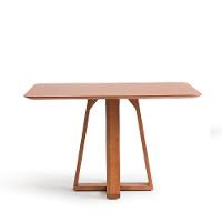 Conjunto de Mesa Retangular com Tampo de Madeira Maciça Frame e 4 Cadeiras Serena Algodão Bege Claro e Natural - 6