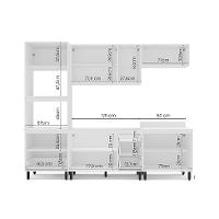 Cozinha Compacta Sem Tampo Amara 10 Portas 4 Gavetas Branca