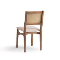 Conjunto com 2 Cadeiras Serena com Tela Nogueira Poliéster Bege e Marrom