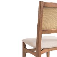 Conjunto com 2 Cadeiras Serena com Tela Nogueira Poliéster Bege e Marrom - 6