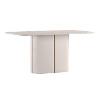 Conjunto de Mesa Retangular com Tampo de Vidro Off White Serena e 8 Cadeiras Cecília Poliéster Cinza e Ypê - 5