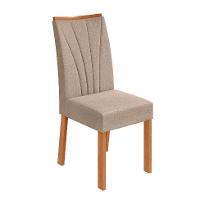 Conjunto com 4 Cadeiras Apogeu Linho Bege e Amêndoa - 2