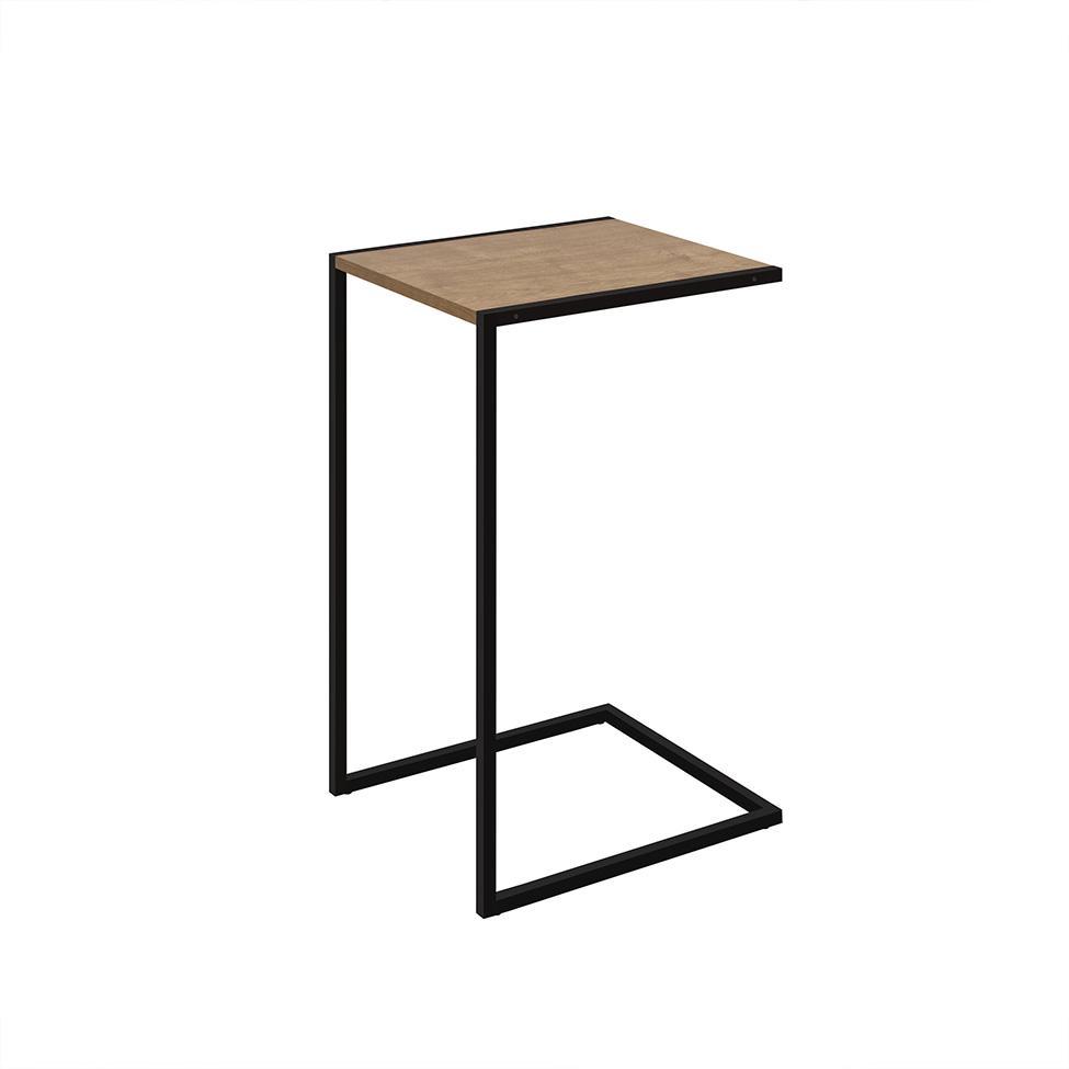 Conjunto com 2 Mesas Laterais Telúrio Hanover e Preto - 5