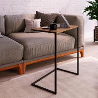 Conjunto com 2 Mesas Laterais Telúrio Hanover e Preto