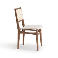 Conjunto com 2 Cadeiras Serena com Tela Natural Algodão Bege Claro e Marrom - 5