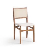 Conjunto com 2 Cadeiras Serena com Tela Natural Algodão Bege Claro e Marrom - 6