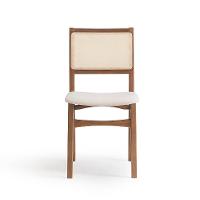 Conjunto com 2 Cadeiras Serena com Tela Natural Algodão Bege Claro e Marrom - 7