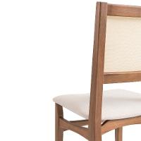 Conjunto com 2 Cadeiras Serena com Tela Natural Algodão Bege Claro e Marrom - 8