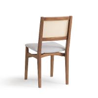 Conjunto com 2 Cadeiras Serena com Tela Natural Algodão Cinza Claro e Marrom