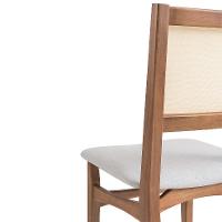 Conjunto com 2 Cadeiras Serena com Tela Natural Algodão Cinza Claro e Marrom - 8