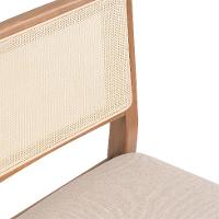 Conjunto com 2 Banquetas Serena com Tela Natural Poliéster Bege e Marrom