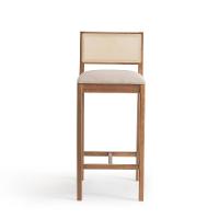 Conjunto com 2 Banquetas Serena com Tela Natural Poliéster Bege e Marrom - 8