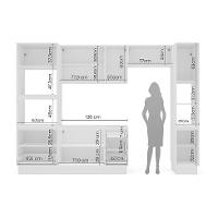 Cozinha Compacta sem Tampo com Rodapé e Paneleiro Meena 10 Portas 4 Gavetas Verde e Branca